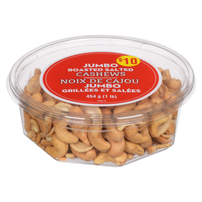 Johnvince Foods Noix de cajou jumbo grillées et salées 454 g, 2,20 $/100g