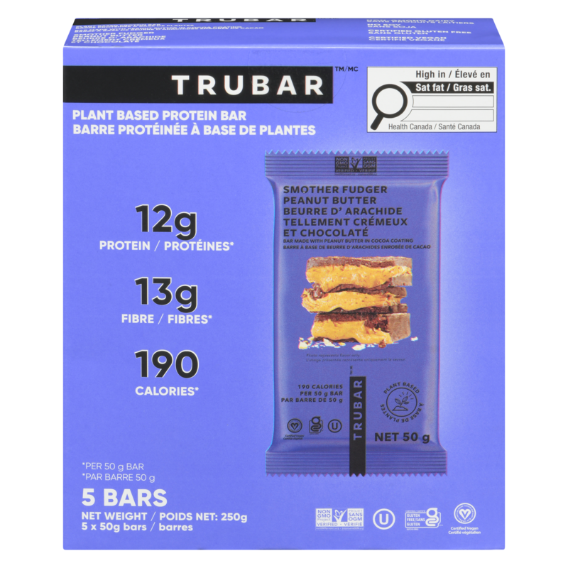 Plant Based Protein Bar Smother Fudger Peanut Butter