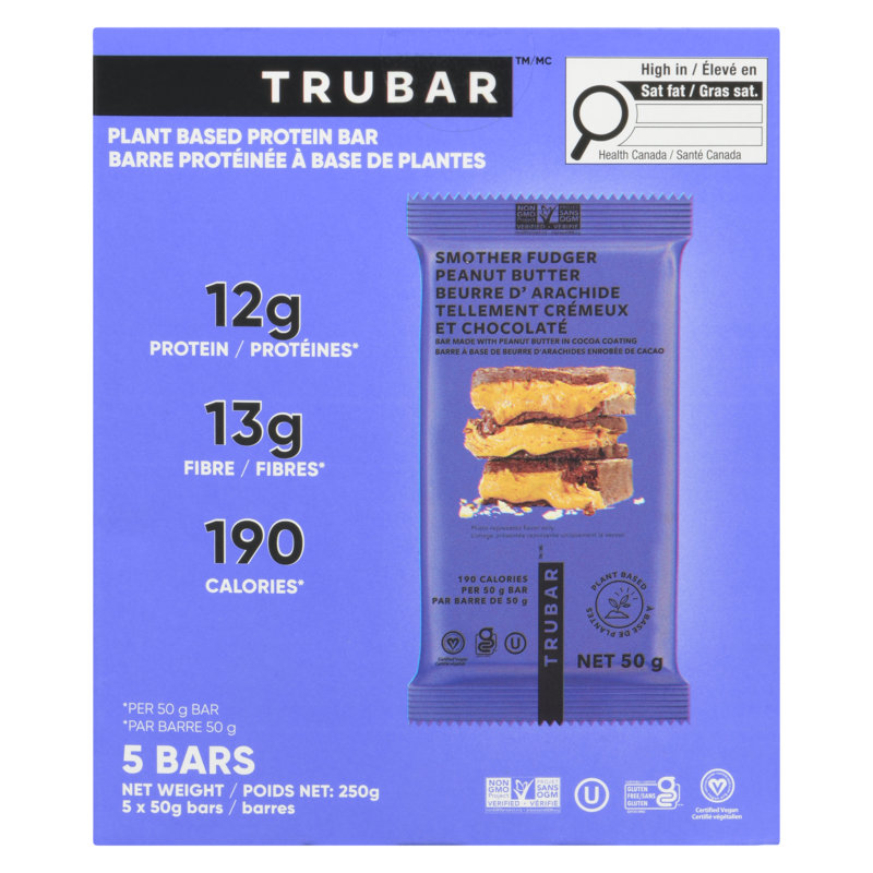 Plant Based Protein Bar Smother Fudger Peanut Butter