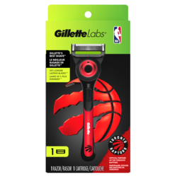 Gillette Official Raptors Licensed Razor for Men, 1 Handle, 1