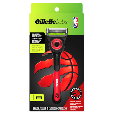 Gillette Rasoir pour hommes sous licence officielle des Raptors, 1 manche, 1 cartouche de rechange 1 ea, 27,99 $/1ch