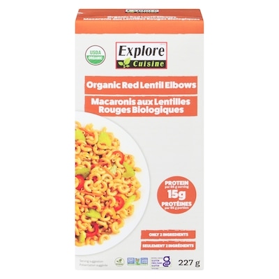 Explore Cuisine Organic Red Lentil Elbows 227 g, $3.52/100g