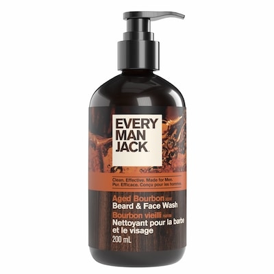 Every Man Jack Nettoyant barbe+visage bourbon vieilli 200 ml, 8,50 $/100ml