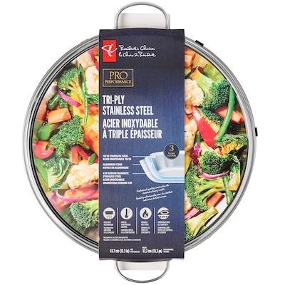 President's Choice Pro Performance Tri-Ply Stainless Steel Wok 1 ea, $50.00/1ea