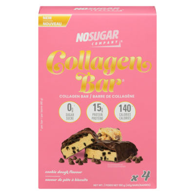 No Sugar Barre de collagène saveur de pâte à biscuits 4x40.0 g, 8,74 $/100g