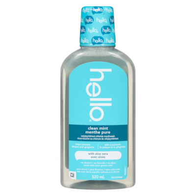 Hello Cetylpyridinium Chloride Mouthwash Clean Mint With Aloe Vera 520 ml, $2.21/100ml