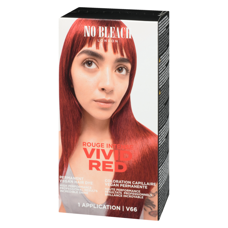 Permanent Vegan Hair Dye V66 Vivid Red