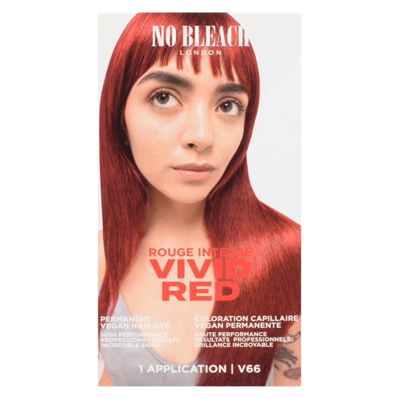 Permanent Vegan Hair Dye V66 Vivid Red
