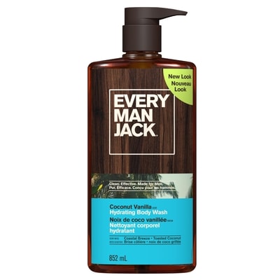 Every Man Jack Gel douche, Noix de coco + Vanille 852 ml, 1,55 $/100ml