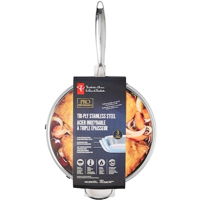 President's Choice Pro Performance Tri-Ply Stainless Steel Saute Pan - 5 qt 1 ea, $45.00/1ea