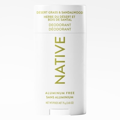 Native Déodorant, parfum d’herbe du désert et bois de santal 75 g, 17,33 $/100g
