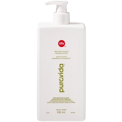 Life Brand PuraVida Body Wash, Eucalyptus & Mint  532 ml, $1.50/100ml