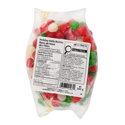 Johnvince Foods Holiday Holly Berries 300 g, $1.67/100g