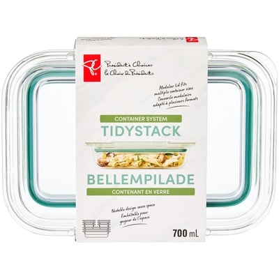 President's Choice TidyStack Glass Container - 700 mL 1 ea, $12.00/1ea