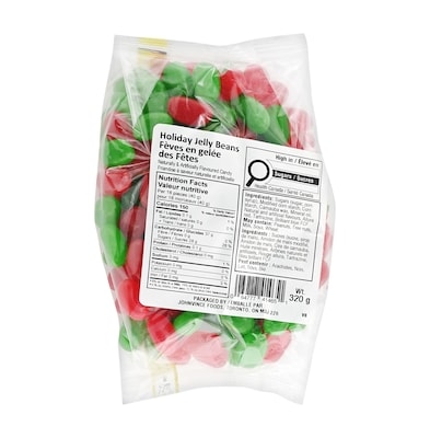 Johnvince Foods Holiday Red & Green Jelly Beans 320 g, $1.56/100g