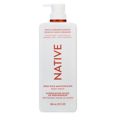 Native Deep Rich Moisturizing Body Wash, Peach & Orange Blossom 650 ml, $3.08/100ml