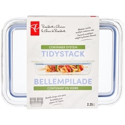 President's Choice TidyStack Glass Container - 2.25 L 1 ea, $12.00/1ea