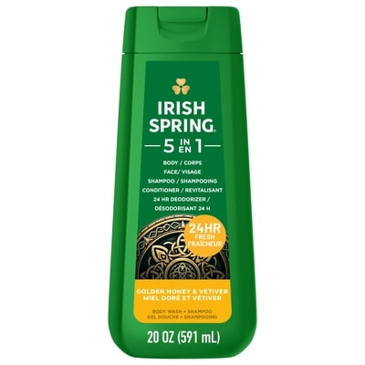 Irish Spring 5 in 1 Body Wash, Golden Honey & Vetiver Scent 591 ml, $1.18/100ml
