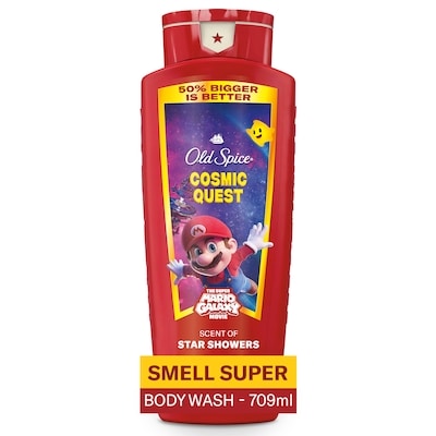 Old Spice Body Wash For Men, Cosmic Quest, Scent Of Star Showers, X The Super Mario Galaxy Movie, 24/7 Shower Fresh 709 ml, $1.83/100ml