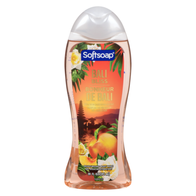 Softsoap Moisturizing Body Wash, Bali Bliss Peach & Gardenia 591 ml, $1.10/100ml