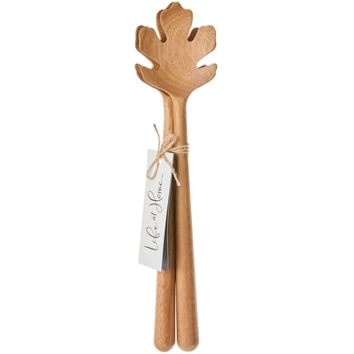 le Choix du Président Ustensiles à salade en acacia en forme de feuilles 1 ea, 16,00 $/1ch