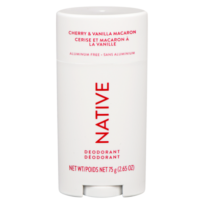 Native Déodorant cerise et macaron à la vanille 75 g, 25,32 $/100g