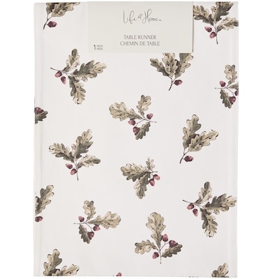 Life at Home Chemin de table imprimé – glands 1 ea, 24,00 $/1ch