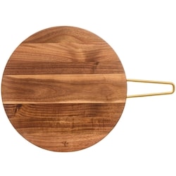 le Choix du Président Planche de service ronde en bois d’acacia avec poignée en métal 1 ea, 37,00 $/1ch