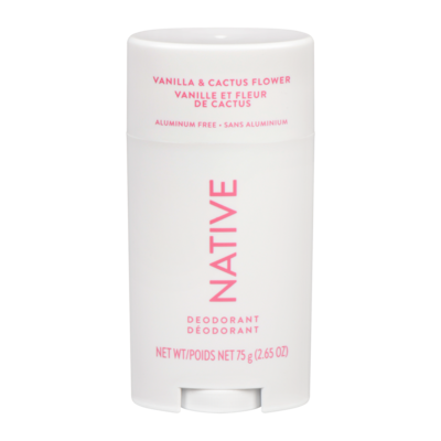 Native Déodorant en bâton naturel, vanille et fleur de cactus 75 g, 25,32 $/100g