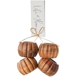le Choix du Président Lot de 4 ronds de serviette en bois sculpté 1 ea, 9,00 $/1ch