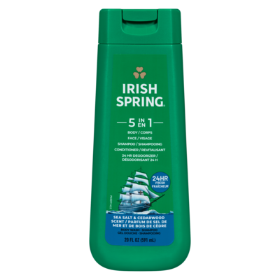 Irish Spring 5-in-1 Body Wash, Sea Salt and Cedarwood 591 ml, $1.66/100ml