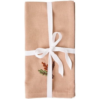 Life at Home Ensemble de 2 serviettes de table brodées 1 ea, 10,00 $/1ch
