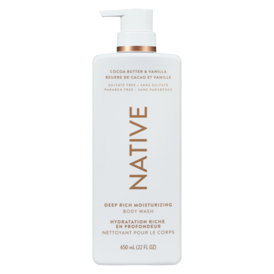 Native Deep Rich Moisturizing Body Wash, Cocoa Butter & Vanilla 650 ml, $3.08/100ml