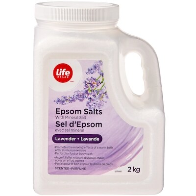 Life Sel d’Epsom avec sel minéral, parfumé à la lavande 2000 g, 0,47 $/100g