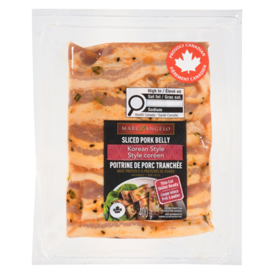 Marc Angelo Poitrine de porc tranchée style coréen 400 g, 3,37 $/100g