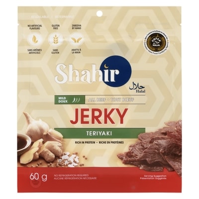 Shahir Halal Jerky Teriyaki Mild All Beef 60 g, $12.50/100g