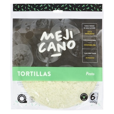 null Tortillas Pesto 400 g, $1.25/100g