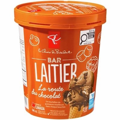 Crème glacée Bar laitier, la route du chocolat