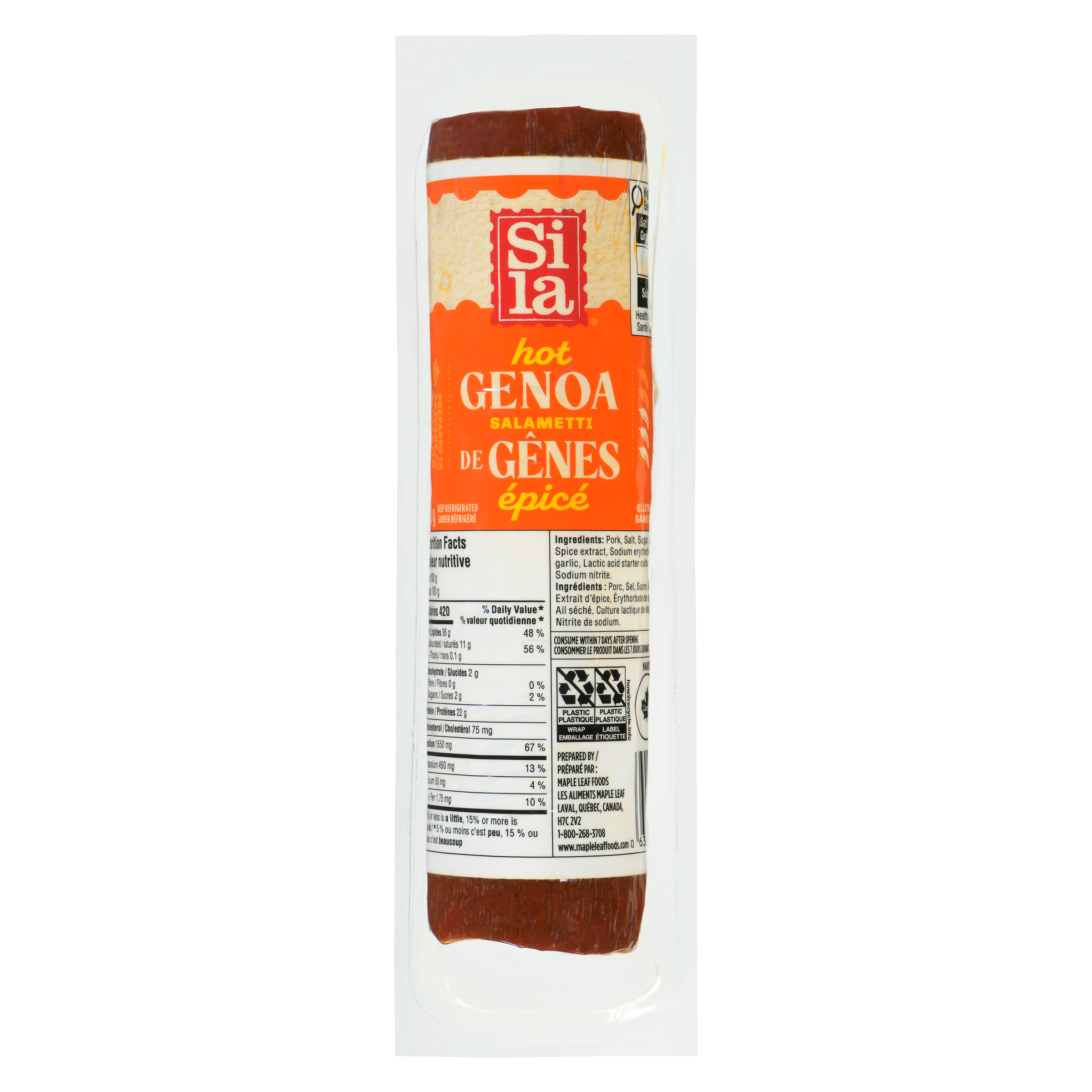 Sila Genoa Salametti, Hot 300 g, $3.66/100g