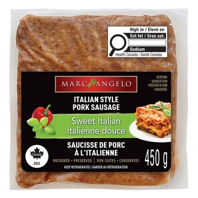 Marcangelo Sweet Italian Pork Sausage Grind 450 g, $1.33/100g