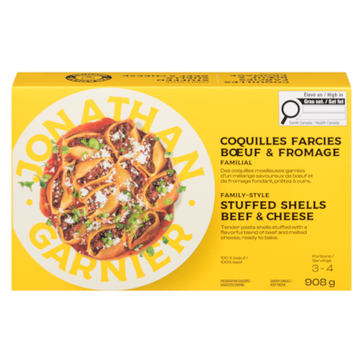 Jonathan Garnier Coquilles farcies bœuf et fromage 908 g, 1,65 $/100g