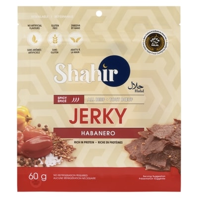 Shahir Halal Jerky Habanero Spicy All Beef 60 g, $12.50/100g