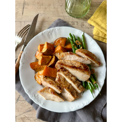 Portions de poitrine de poulet – Saveur miel et Dijon
