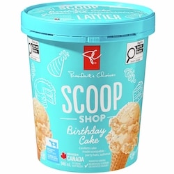 President's Choice Scoop Shop Birthday Cake Ice Cream 946 ml, $0.53/100ml