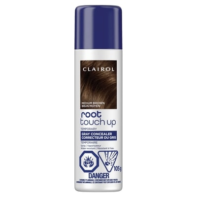 Clairol Root Touch Up Gray & Root Concealer Temporary Spray Medium Brown 1 ea, $15.99/1ea