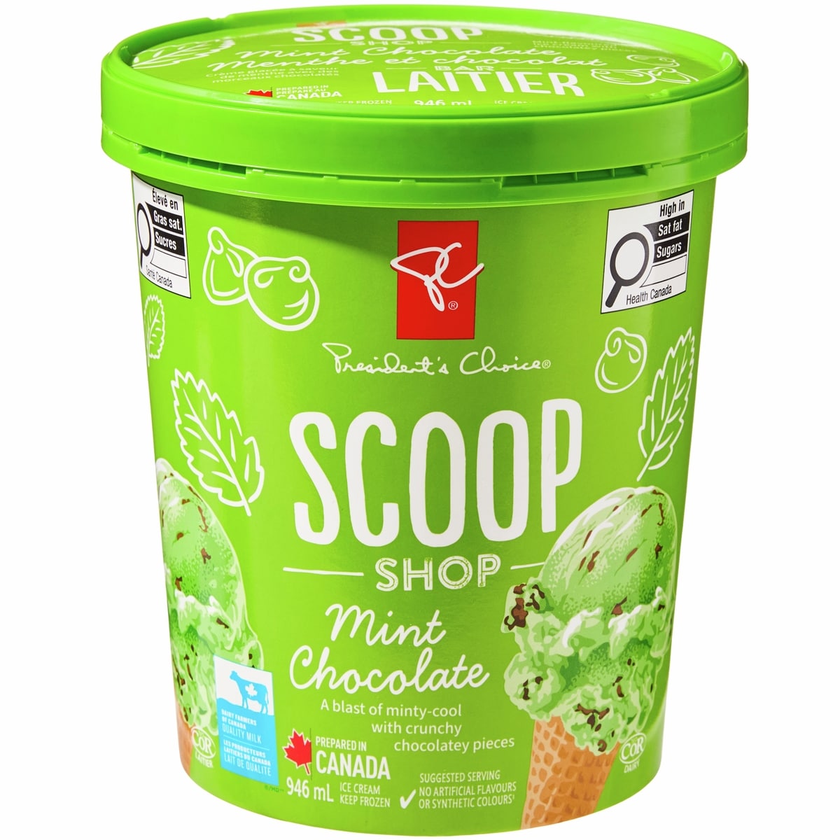 President's Choice Scoop Shop Ice Cream, Mint Chocolate Chip