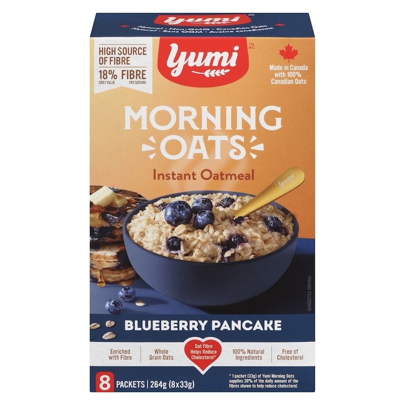 Instant Oatmeal Blueberry Pancake