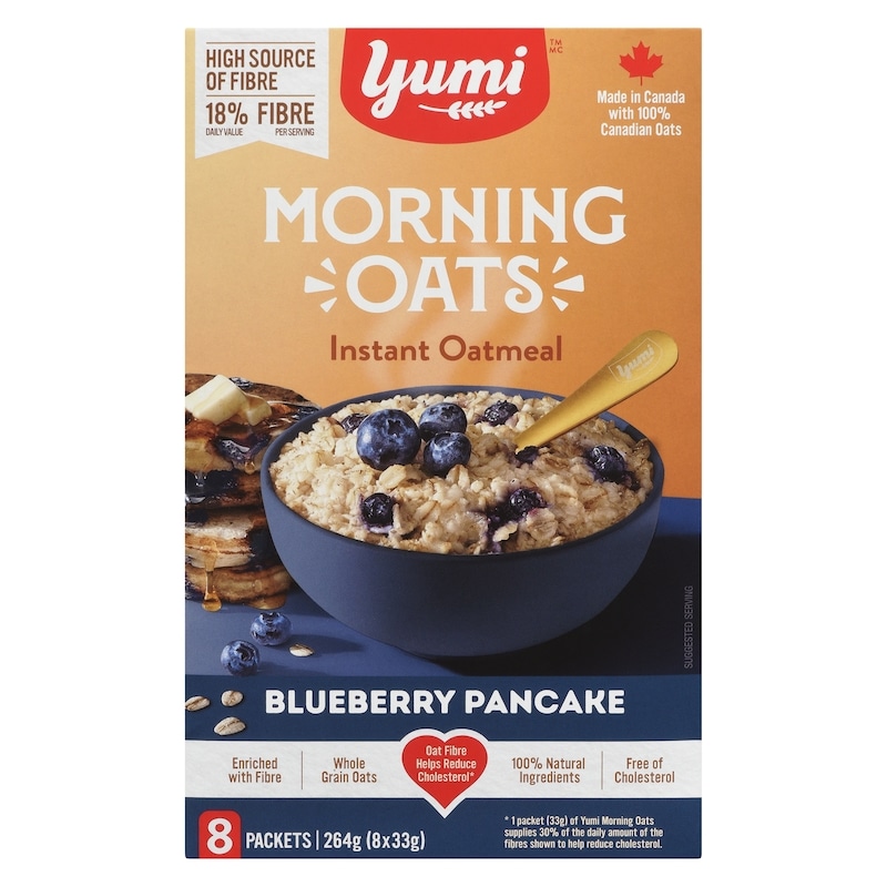 Instant Oatmeal Blueberry Pancake