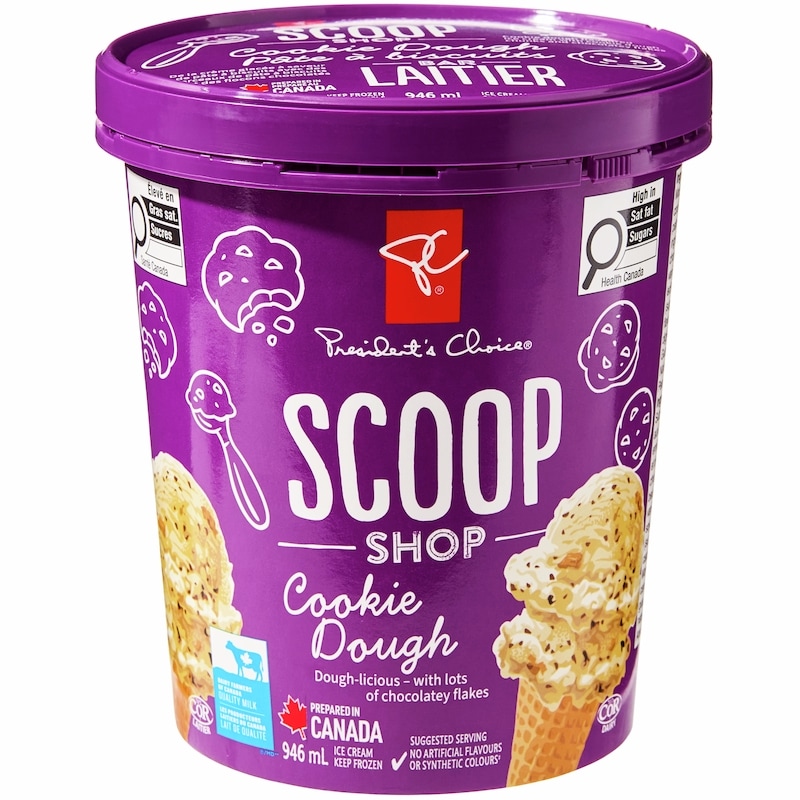 President's Choice Scoop Shop Cookie Dough Ice Cream - 946 ml