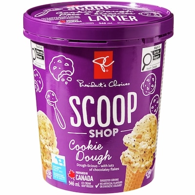 le Choix du Président Crème glacée pâte à biscuits 946 ml, 0,53 $/100ml